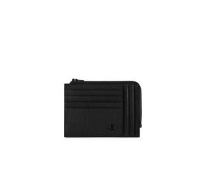 Bustina portamonete, documenti e carte di credito con protezione anti-frode RFID Black Square Piquadro