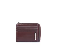 Piquadro Porta Carte Di Credito In Pelle, Accessorio da Viaggio-Portafoglio Unisex Adulto, Mogano, Talla única
