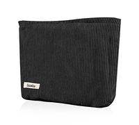 Bustina Portatutto Donna Pochette da Borsa Cosmetica In Tela Trousse Trucchi Con Cerniera Poschette Trucco Sacchetti Portamonete Portatile da Borsa per Conservazione Cosmetici,Borse Giornaliere-Nero