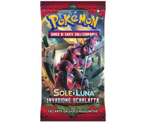 Bustina Sole e Luna - Invasione Scarlatta - ITA - Artwork Casuale - 10 Carte PO