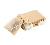 Bustine da Tè,200 Pezzi Colini da Tè USA e Getta per Tè Sfuso con Coulisse Borse Filtranti per Tisane Filtro Sacchetti per Tè Spezie Erbe Grani 6x8cm colore naturale,non-sbiancato