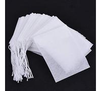 Bustine da Tè,200 Pezzi Colini da Tè USA e Getta per Tè Sfuso con Coulisse Borse Filtranti per Tisane Filtro Sacchetti per Tè Spezie Erbe Grani 6x8 cm Bianco