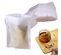 Bustine da tè Filtro,200pcs Tè Filtro Usa e Getta Sacchetti di tè con Coulisse per tè Sfuso,per Uso Alimentare,Sacchetti di Lavanda,per Cucinare la Lavanda,Filtro per tè,Caffè, Spezie,8 * 10 cm