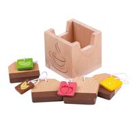 Bustine da tè in legno BIGJIGS TOYS per cucinetta dei bambini