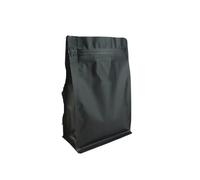 Bustine di caffè con valvola 20 pezzi Foglio di alluminio nero Fondo piatto Stand up Imballaggio termosaldato con cerniera richiudibile for il tè