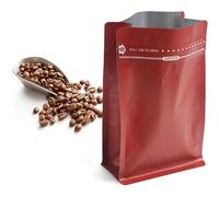 Bustine di caffè con valvola 50 pezzi 12 once rosse con rivestimento for olio, buste ad alta barriera for il degasaggio, conservazione degli alimenti con chiusura a zip