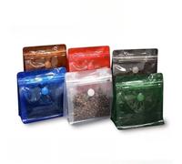 Bustine di caffè con valvola Busta richiudibile trasparente di colore 10 pezzi for chicchi di caffè in polvere Conservazione di noci for alimenti termosaldabili