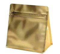Bustine di caffè con valvola Buste in foglio di alluminio Mylar termosaldabili da 20 pezzi Buste for imballaggio con fondo piatto con chiusura a zip