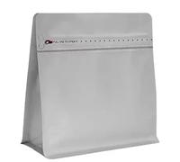 Bustine di caffè con valvola Buste in foglio di alluminio Mylar termosaldabili da 20 pezzi Buste for imballaggio con fondo piatto con chiusura a zip