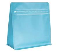 Bustine di caffè con valvola Buste in foglio di alluminio Mylar termosaldabili da 20 pezzi Buste for imballaggio con fondo piatto con chiusura a zip