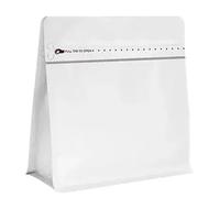 Bustine di caffè con valvola Buste in foglio di alluminio Mylar termosaldabili da 20 pezzi Buste for imballaggio con fondo piatto con chiusura a zip