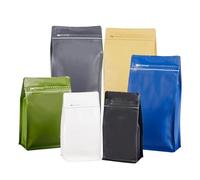 Bustine di caffè con valvola Bustina di caffè sigillata ottagonale in foglio di alluminio da 50 pezzi con valvola for fagioli, noci e custodia for imballaggio(White,13x20x7.5cm 250g)