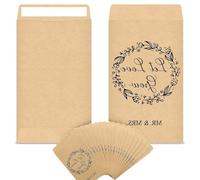 Bustine di Semi di Fiori per Bomboniere - 120 Pacchetti per far Crescere l'Amore in Robuste Buste di Carta Kraft con Auto-adesivo, 2.4 x 3.9 Pollici