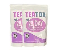 Bustine Di Tè Detox Da 28 Giorni - Supporto Dimagrante Naturale, Aiuto For La Pancia Piatta, Bevanda For Il Benessere Quotidiano, Tisana(2PCS)