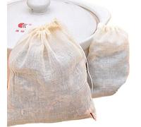 bustine di tè riutilizzabili, Sacchetti filtranti for tè in cotone con coulisse, multicolori, in diverse misure, confezione da 50(Beige Green Red)