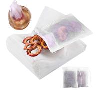 Bustine di tè usa e getta 400 pezzi 3x4 pollici filtro con coulisse in cotone senza perdite per tè e caffè sfusi