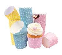 Bustine per Cupcake, 150 pezzi, liner per dolci, 5x6x4,7 cm, pirottini carta resistenti antiolio, perfetti per compleanni, matrimoni, feste e giornate di cucina