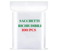 Bustine trasparenti richiudibili | buste trasparenti con chiusura | sacchetti plastica richiudibili | sacchetti con chiusura zip resistenti con chiusura a zip grandi per alimenti imballaggi 18x25cm