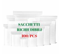 Bustine trasparenti richiudibili | buste trasparenti con chiusura | sacchetti plastica richiudibili | sacchetti con chiusura zip resistenti con chiusura a zip grandi per alimenti imballaggi 30x40