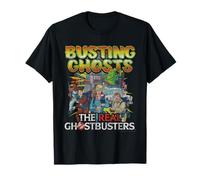 Busting Ghosts Cast Action Scene Classic 80's Cartoon Maglietta