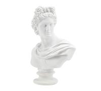 Busto da 15,24 cm ispirato all’arte classica e mitologia greca e romana, motivo testa di Apollo, modello per schizzi, ornamenti artigianali in resina; decorazione moderna per la casa e da collezione