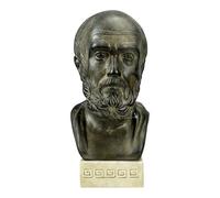 Busto di Ippocrate - Statua del padre della medicina 28 cm | Scultura in gesso greco fatta a mano in pietra greca Moldano | Omaggio di medico e storia medica