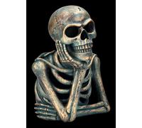 Busto Di Scheletro - Il Pensatore | Decorazione Fantasy Gotica 24cm