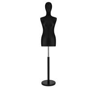 BUSTO DONNA NERO MANICHINO FEMMINILE TESTA ANONIMA BASE NERA