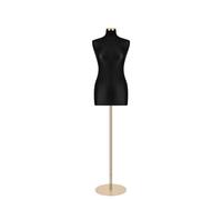 Busto donna sartoriale manichino femminile nero oro tondo