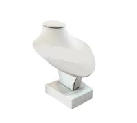 Busto Maniquí Para JoyeríA Espositore for collana con ciondolo, perline, girocollo, catena, organizzatore, ritratto, modello da collo(White PU)