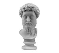 Busto Marco Aurelio - Statua in marmo fuso a mano, imperatore romano e filosofo stoico, scultura di qualità museale, 25 cm