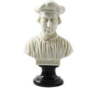 Busto Statua Design: Niccolò Machiavelli (patinato) - Riproduzione busto, scultura in marmo e resina - circa 13 cm, 350 gr. - Prodotto Toscano, Design Made in Italy - Idea Regalo Casa