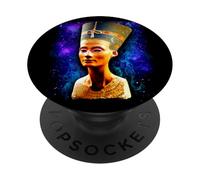 Busto statua egiziana della regina Nefert PopSockets PopGrip Adesivo
