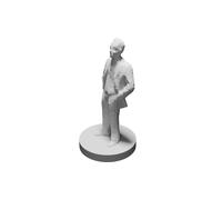 Busto Statua Henry Ford con Base Stampato 3D Esposizione Storica Deco