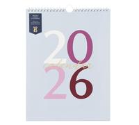 Busy B 2026 Busy Life Wall Calendar - Jan to Dec - Blue Graphic 2026 Calendar - with Month to View, 12 Monthly Storage Pockets, Space for Notes, To Do's & Hanging Hook