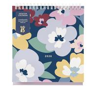Busy B 2026 Desk Calendar - Jan to Dec, Floral 2026 Calendar with Built-in Stand & Flip-Top Binding -Desk Calendar for Office or Home - Year Planner with Pockets for Organised Planning