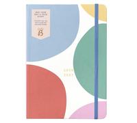 Busy B A5 Day- A-Page Diary - Mid-Year Academic Planner - Aug '26 - Aug '27 - Multi Spot Print Journal Cover - Diary with Day a Page Journal, Pen Loop, Notes, Timetables Year Planner & Elastic Closure