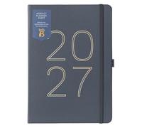 Busy B Agenda settimanale 2027, formato A5, in similpelle, con tasche