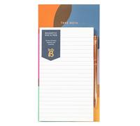 Busy B Blocco magnetico e penna a punto con 70 fogli da strappare, blocco magnetico, penna e liste a righe