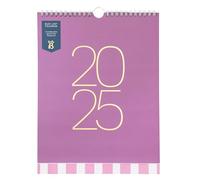 Busy B - Calendario Busy Life - Gennaio a Dicembre 2025 - Fuchsia - Calendario mensile con tasche e elenchi To Do