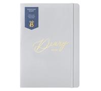 Busy B Everyday A5 Weekly Planner Diary 2026 - Compact Diary for Students, Teachers, Work & More with a Week-to-View Layout, Useful Planners, Notes Pages & Elastic Closure Band - Grey Planner Jan-Dec