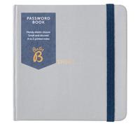 Busy B Libro delle password, copertina grigia, tutte le password Internet in un unico posto, memorizza un massimo di 186 dettagli di accesso a Internet, design compatto e discreto, con indice dalla A