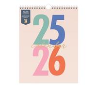Busy B Mid-Year Calendar - Academic Everyday Planner - Aug '25 - Aug '26 - Multi- Wall Planner Calendar for Busy People with Month-to-View, To Do’s, Notes, Stickers & Storage Pocket - 29.5 x 22cm