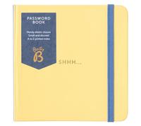 Busy B Password Book - Buttercup Cover - All your Internet Passwords in One Place - Store a Maximum of 186 Internet Login Details - Compact & Discreet Design with A-to-Z Index & Elastic Closure Band