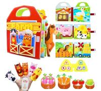 Busy Board Montessori 15 in 1 con Libro Interattivo - Quiet Book Sensoriale Educativo in Feltro per Bambini 1-3 Anni | Giochi Motricità Fine | Regalo Unisex per Ragazze e Ragazzi