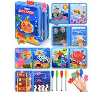 BUSY BOARD MONTESSORI LIBRO INTERATTIVO QUIET BOOK SENSORIALE GIOCO EDUCATIVO 1-