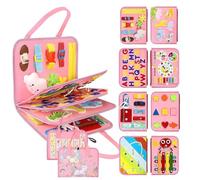 Busy Board,Quiet Book,Libri Bambini 1,Sviluppa Motricità Fine, libro sensoriale 1 anno,Autonomia e Logica, Regali per Ragazzi e Ragazze, Bambini Bimba Regalo Compleanno Natale (AJS-NEW-01)