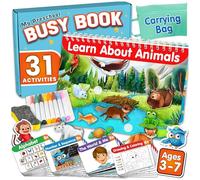 Busy Book for Toddlers 3-4 - Libro di attività per bambini con 31 attività interattive di sviluppo delle abilità, autismo sensoriale, promuove l'integrazione sensoriale e le abilità cognitive con