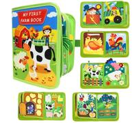 Busy Book Montessori per Bambini 1-3 Anni | Libro Sensoriale in Feltro con Attività Educative | Gioco Interattivo Quiet Book Portatile per Viaggi