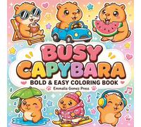 Busy Capybara: Bold & Easy Coloring Book for Kids & Adults